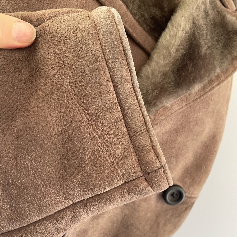 HOLT RENFREW 43”chest classic Californian rancher sheepskin coat real vintage - Picture 13 of 16